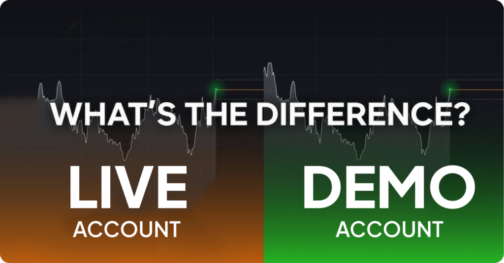 Visual representation of a live demo account, illustrating the key distinctions between live and demo accounts.