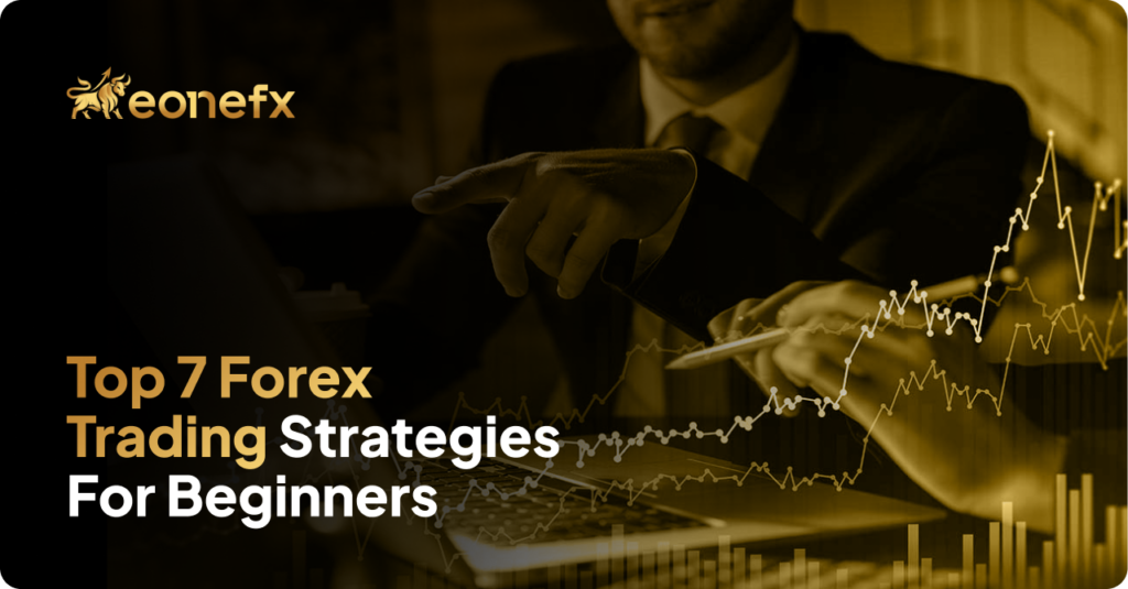 Visual guide showcasing the top 7 forex trading strategies tailored for beginners in the forex market.