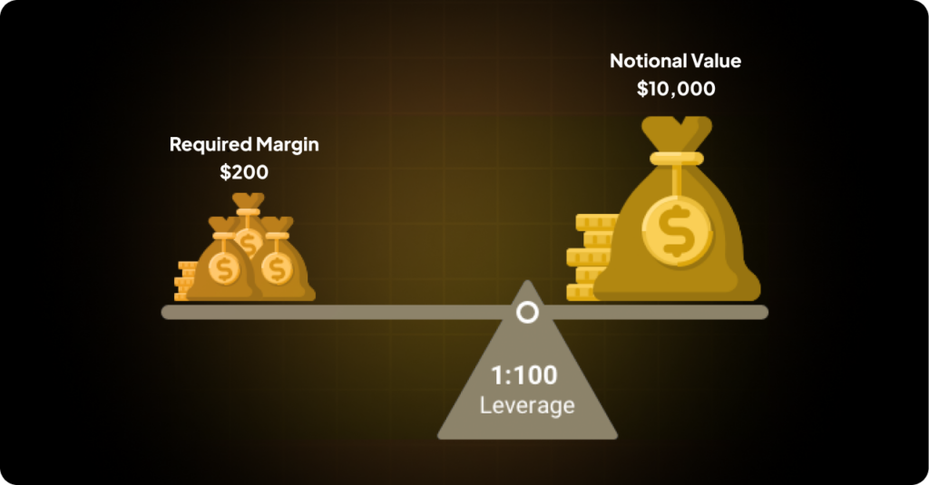 A money bag featuring a dollar sign, topped with a shiny gold coin, symbolizing Margin and Leverage growth.